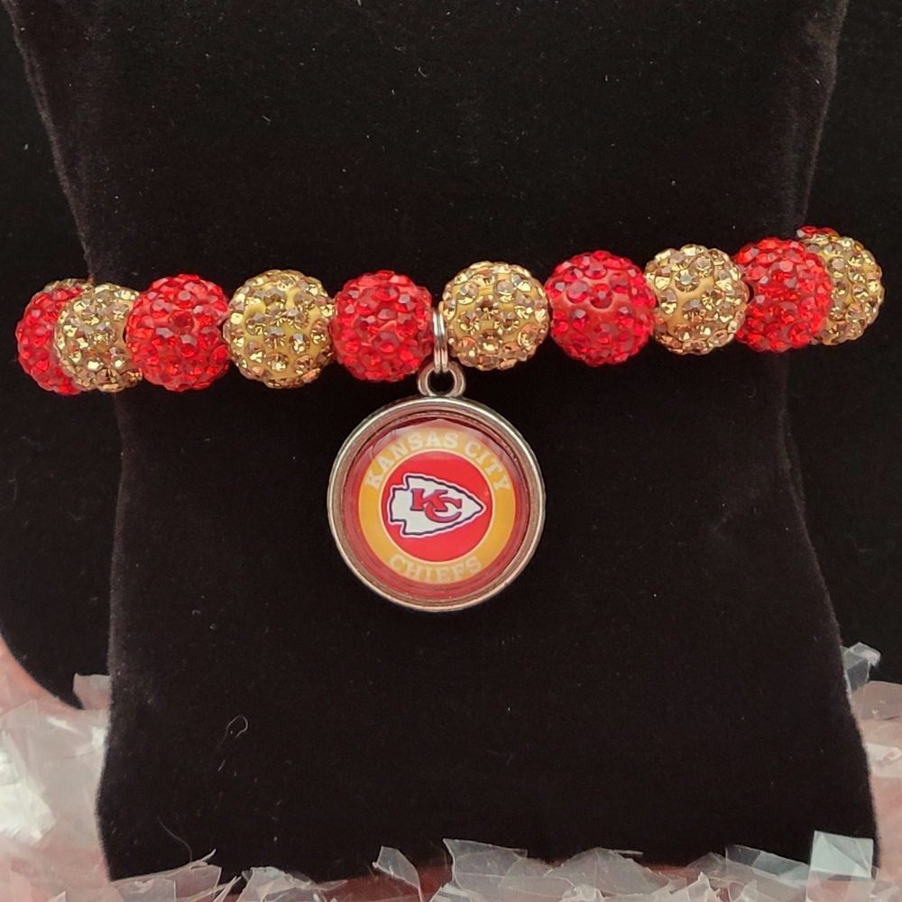 🏈BEAUTIFUL🏈 KANSAS CITY CHIEFS CHARM BRACELETS #2